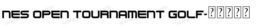 NES Open Tournament Golf字体转换
